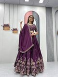 Embroidered Semi Stitched Lehenga Choli