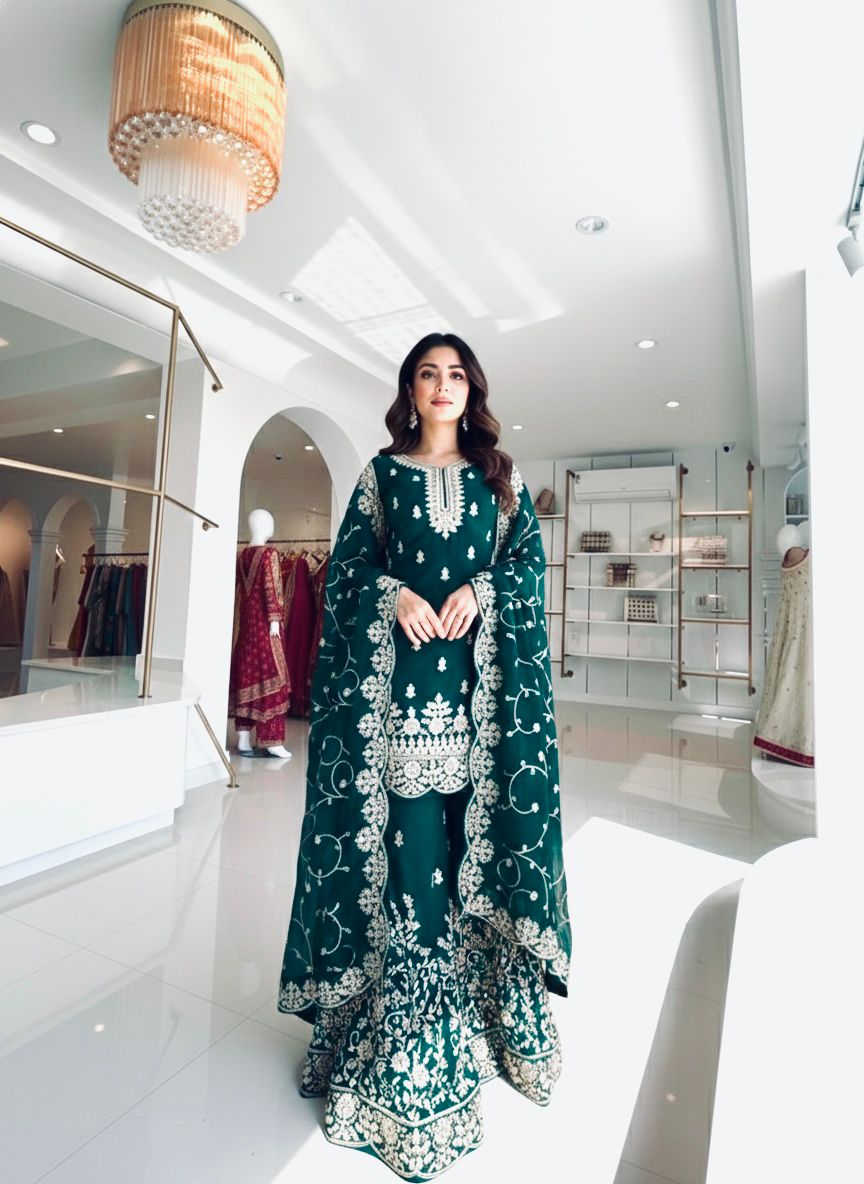 SHAFNUFAB WOMEN'S Art Silk FullStiched