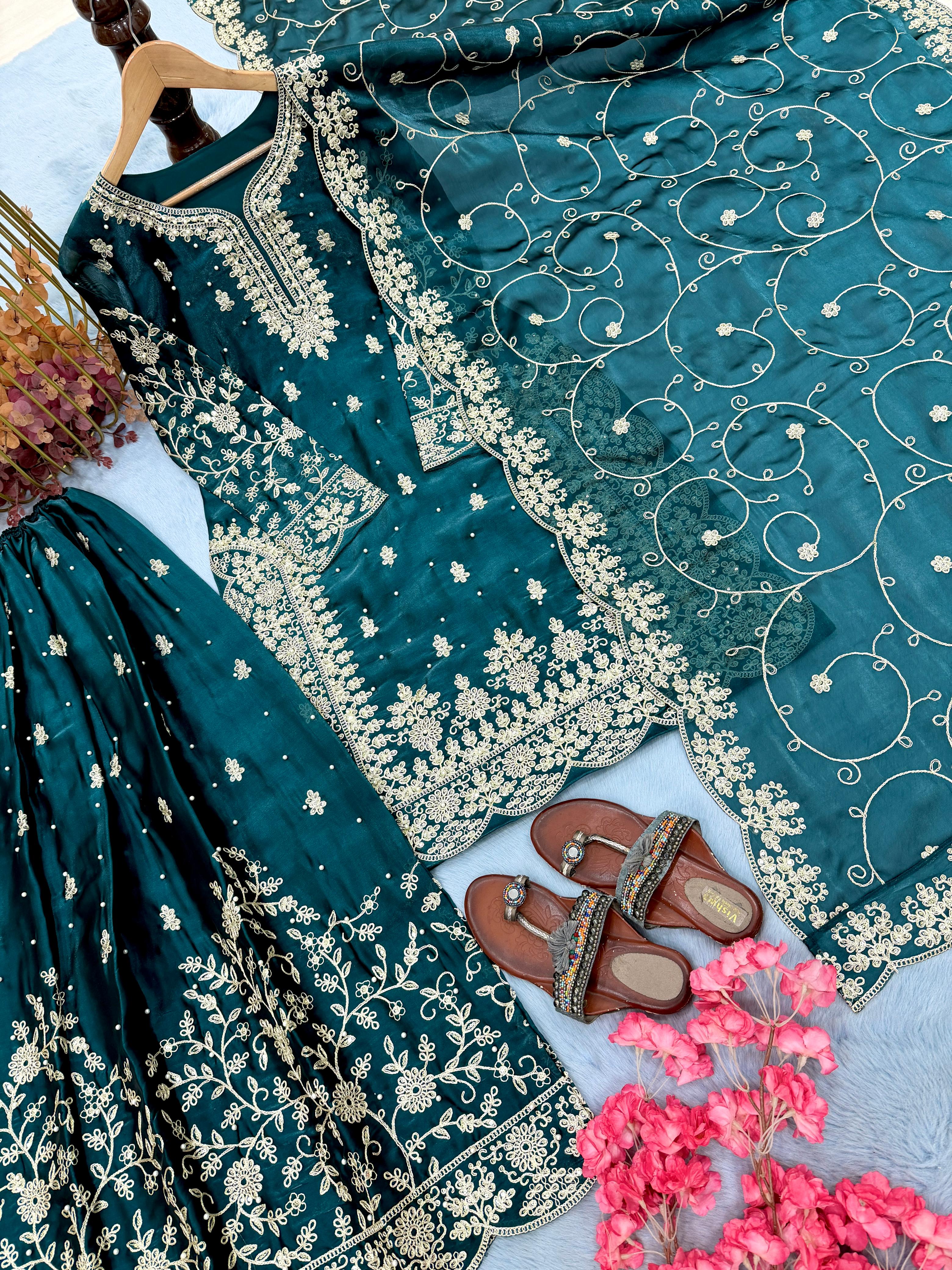 SHAFNUFAB WOMEN'S Art Silk FullStiched