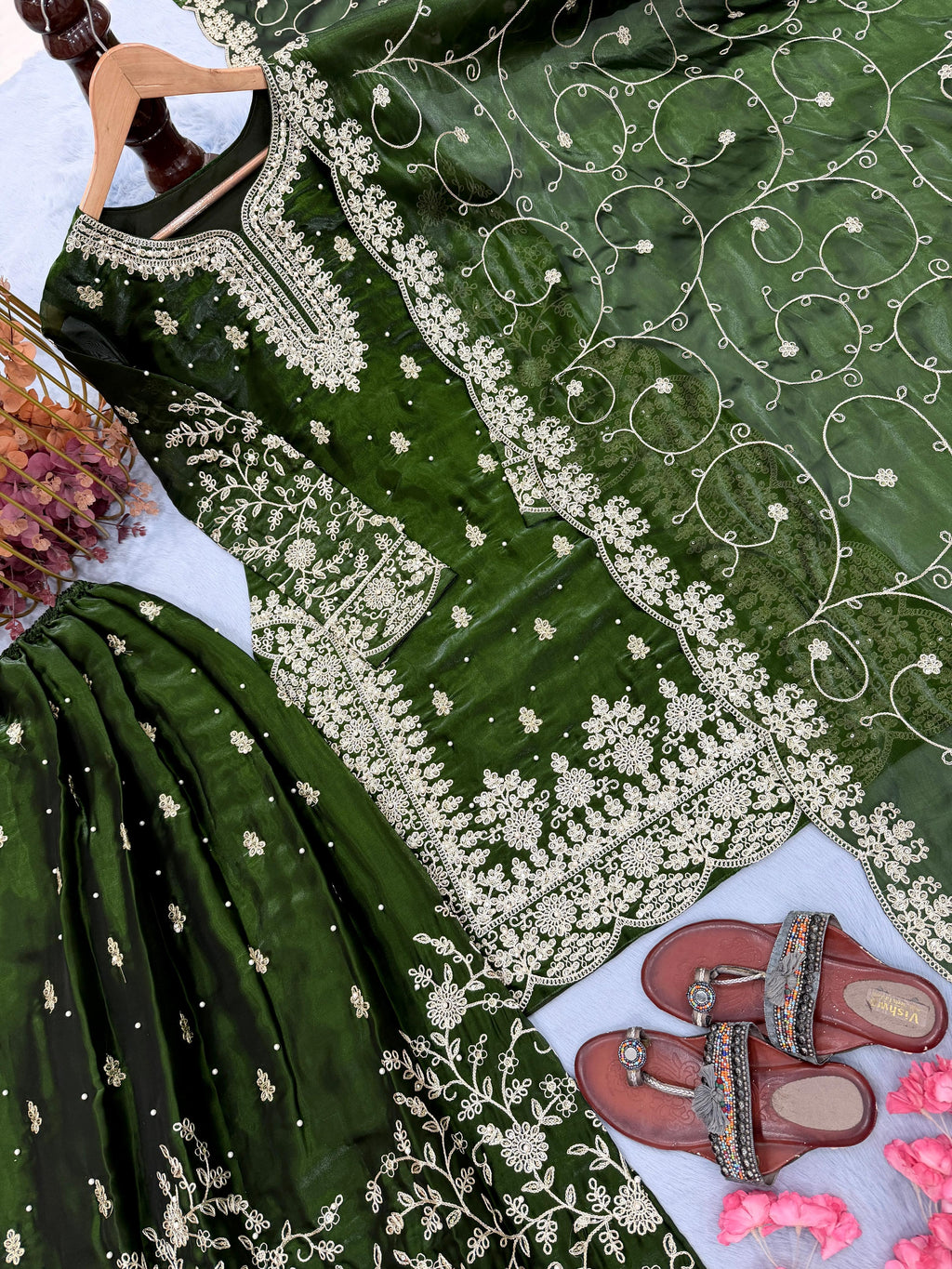 SHAFNUFAB WOMEN'S Art Silk FullStiched