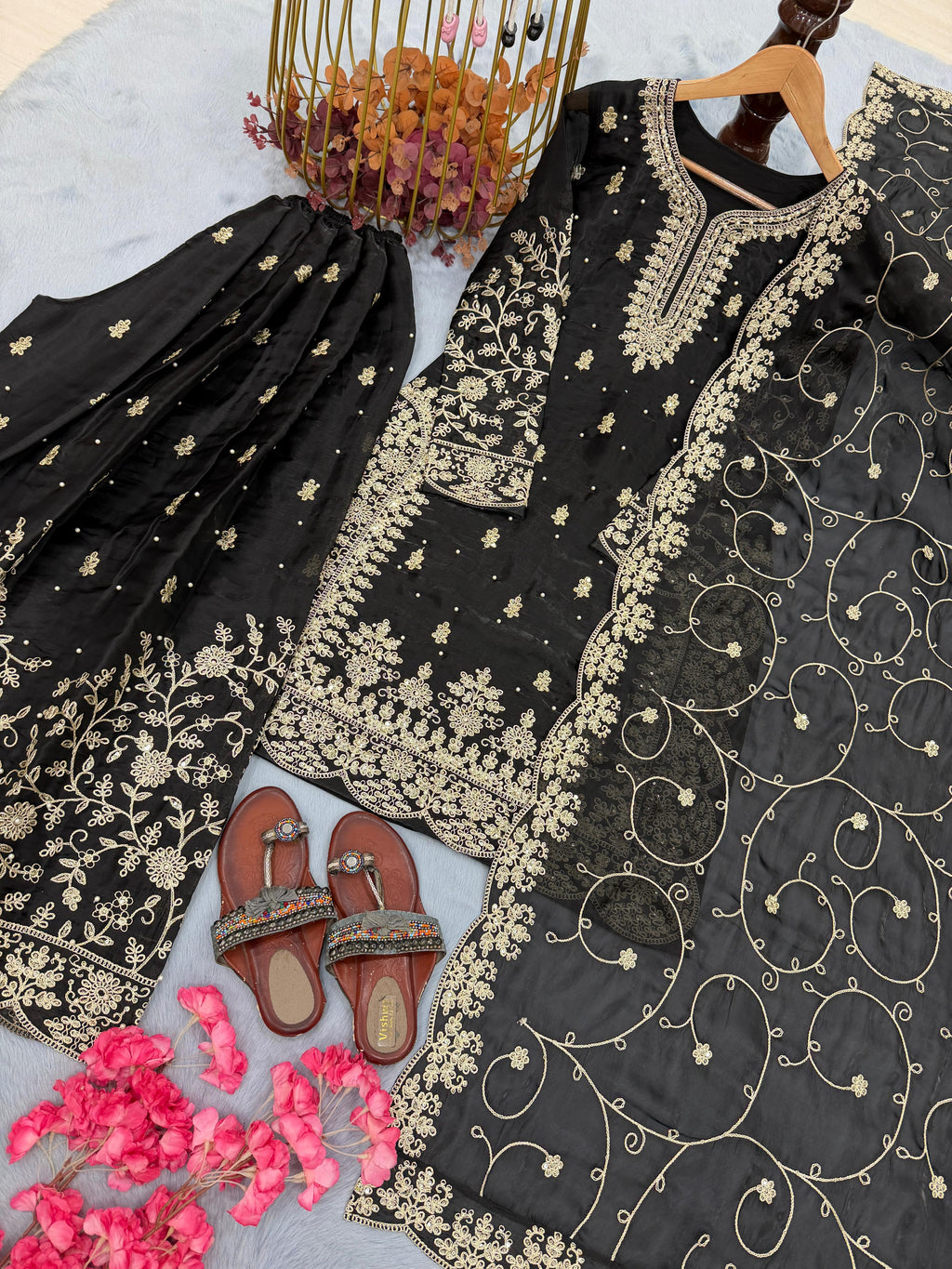 SHAFNUFAB WOMEN'S Art Silk FullStiched