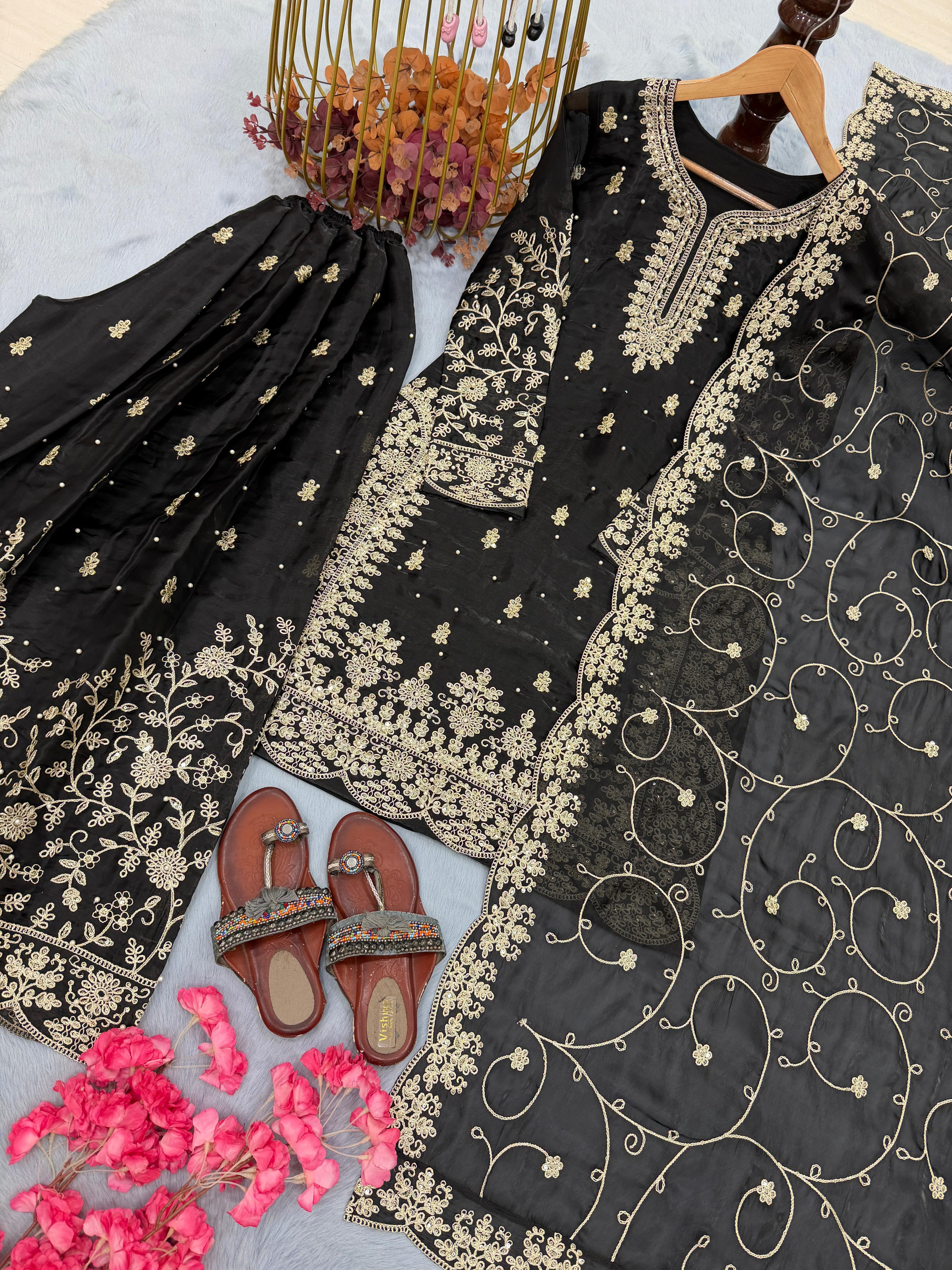 SHAFNUFAB WOMEN'S Art Silk FullStiched