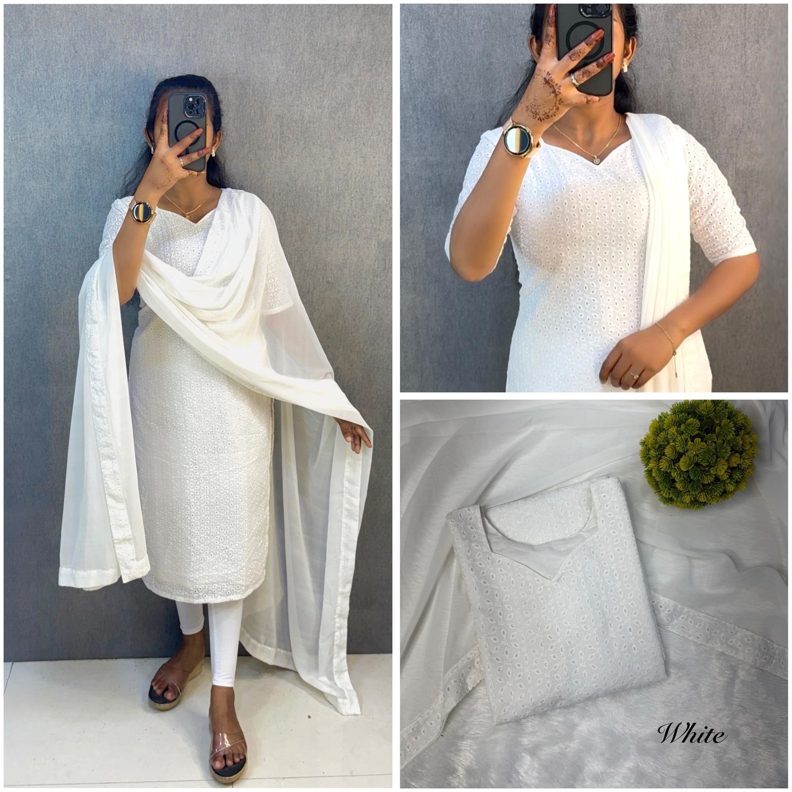 Designer Wine Cotton Embroidered Kurti Set with Dupatta for Women |