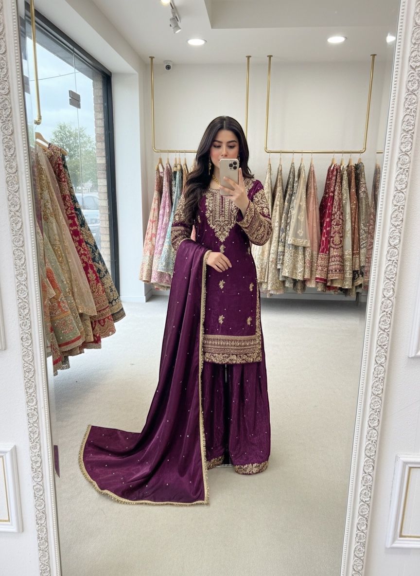 Top Plazzo & Dupatta Set