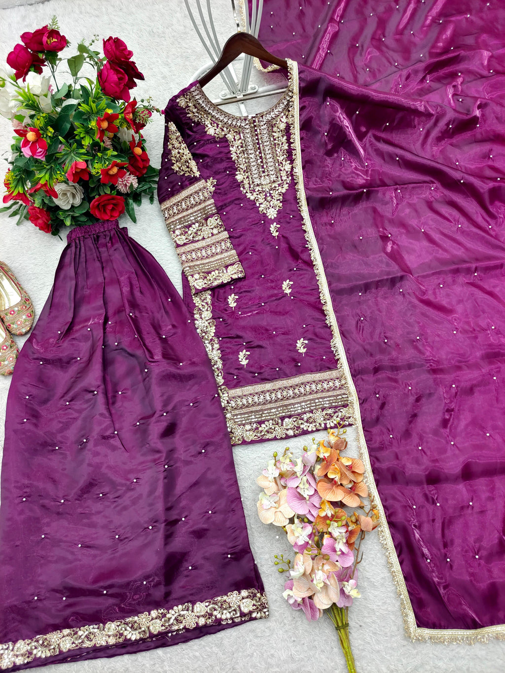 Top Plazzo & Dupatta Set