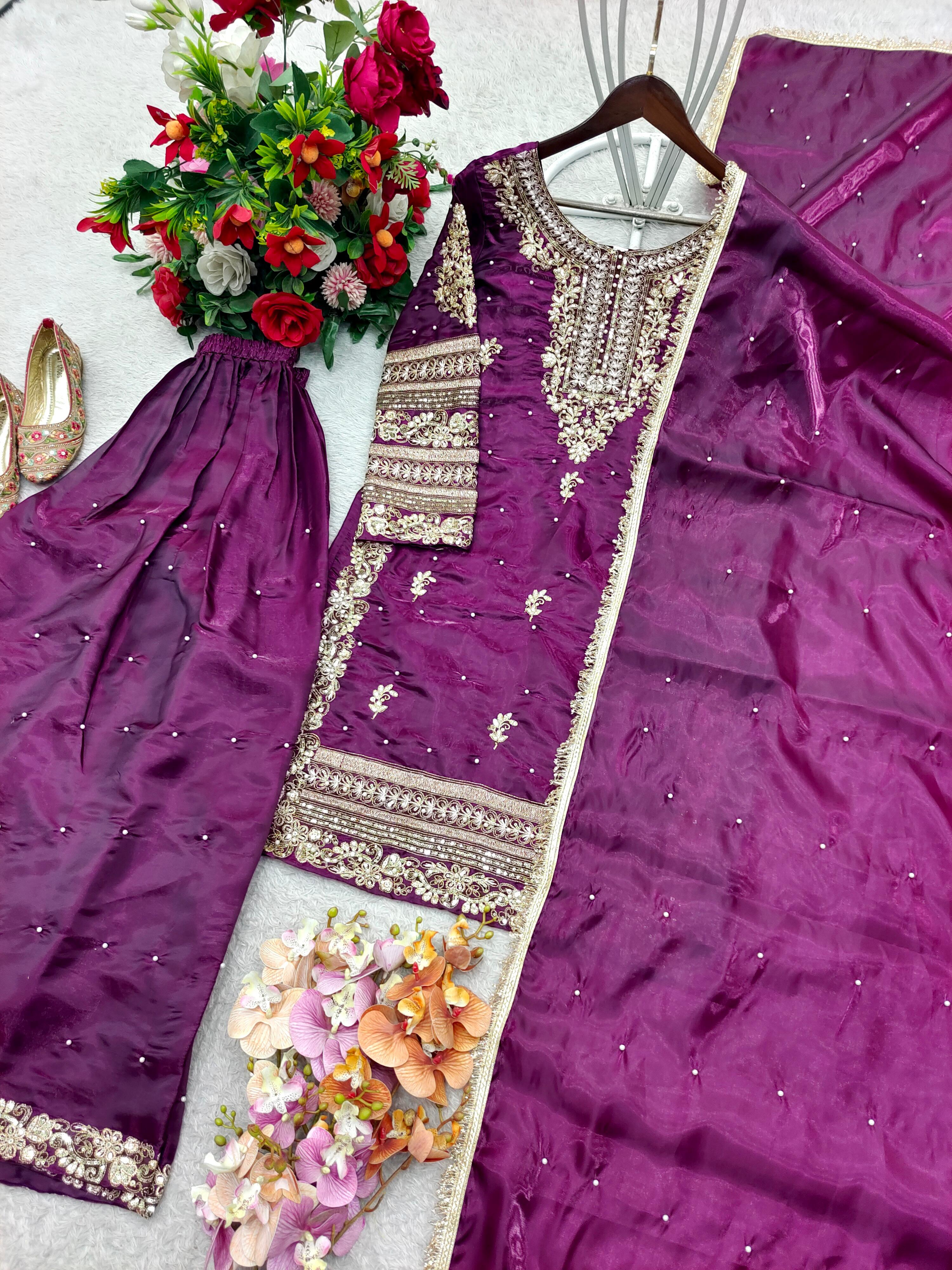 Top Plazzo & Dupatta Set