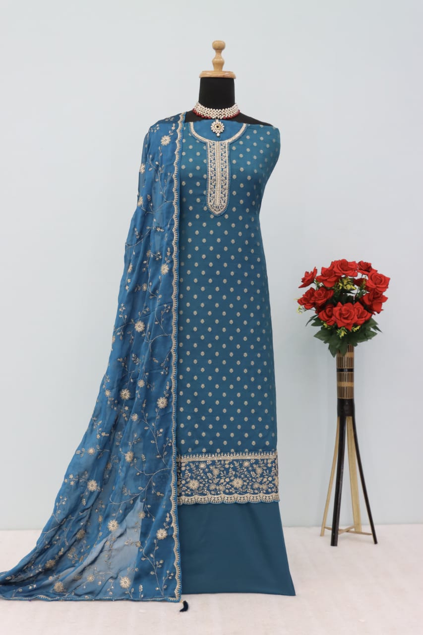 Embroidered Silk Salwar Kameez