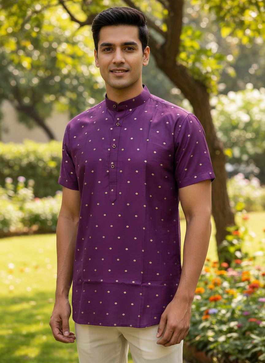 Casual Wear Men Short Kurta@F