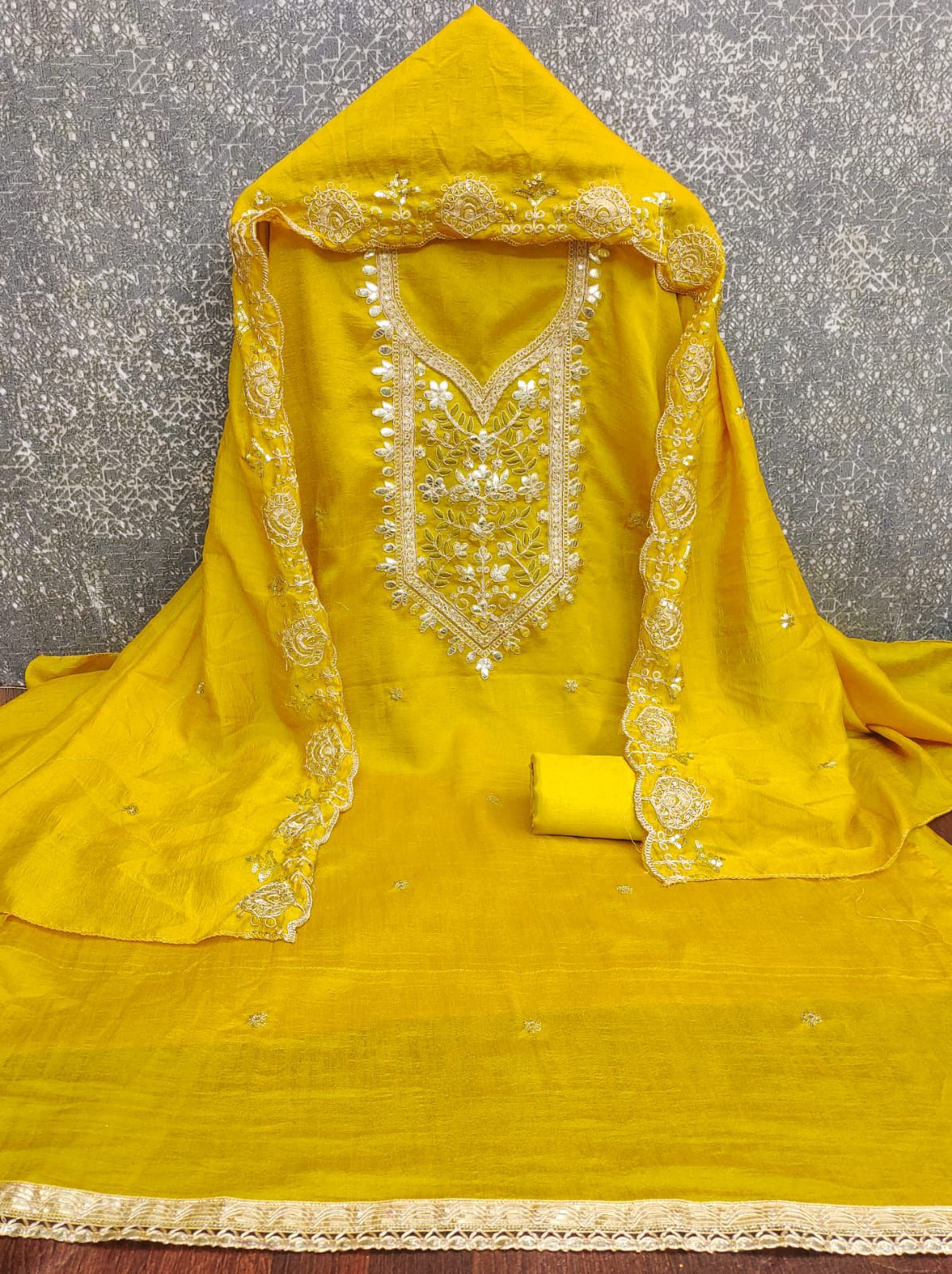 VICHITRA SILK WITH GOTA@F