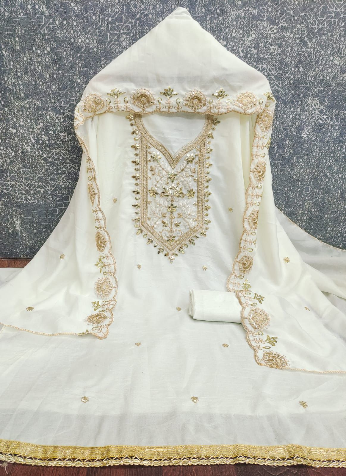 VICHITRA SILK WITH GOTA@F