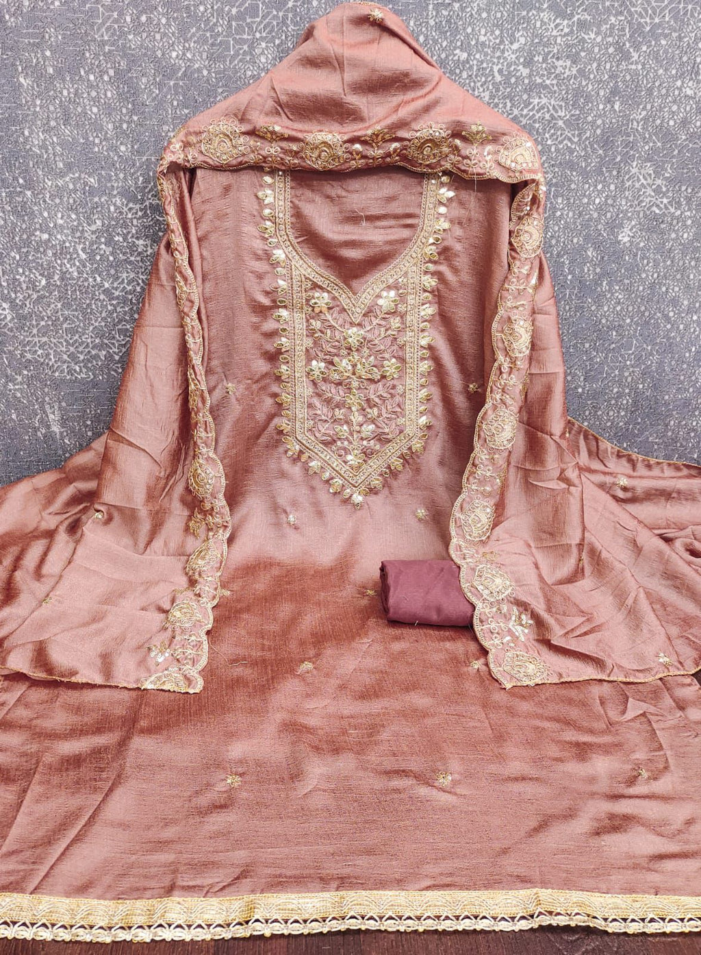 VICHITRA SILK WITH GOTA@F