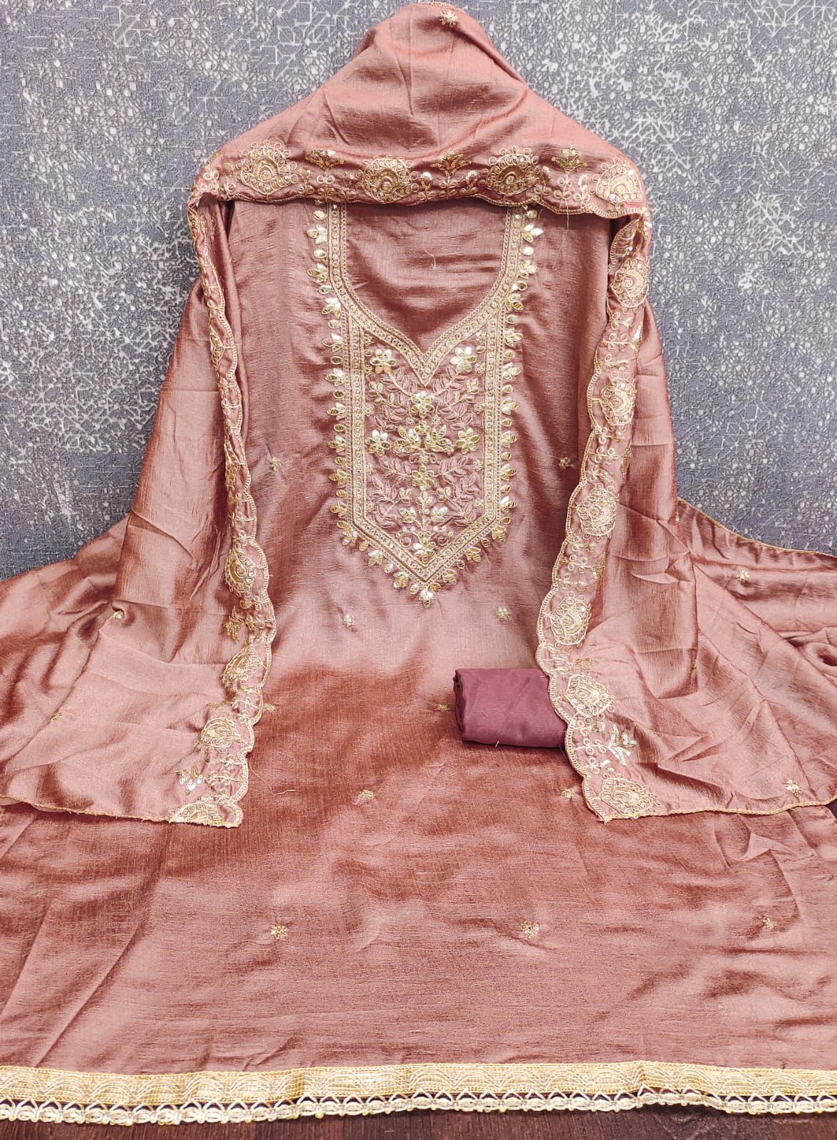 VICHITRA SILK WITH GOTA@F