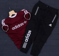 Adidas summer tracksuit (Maroon & Black)