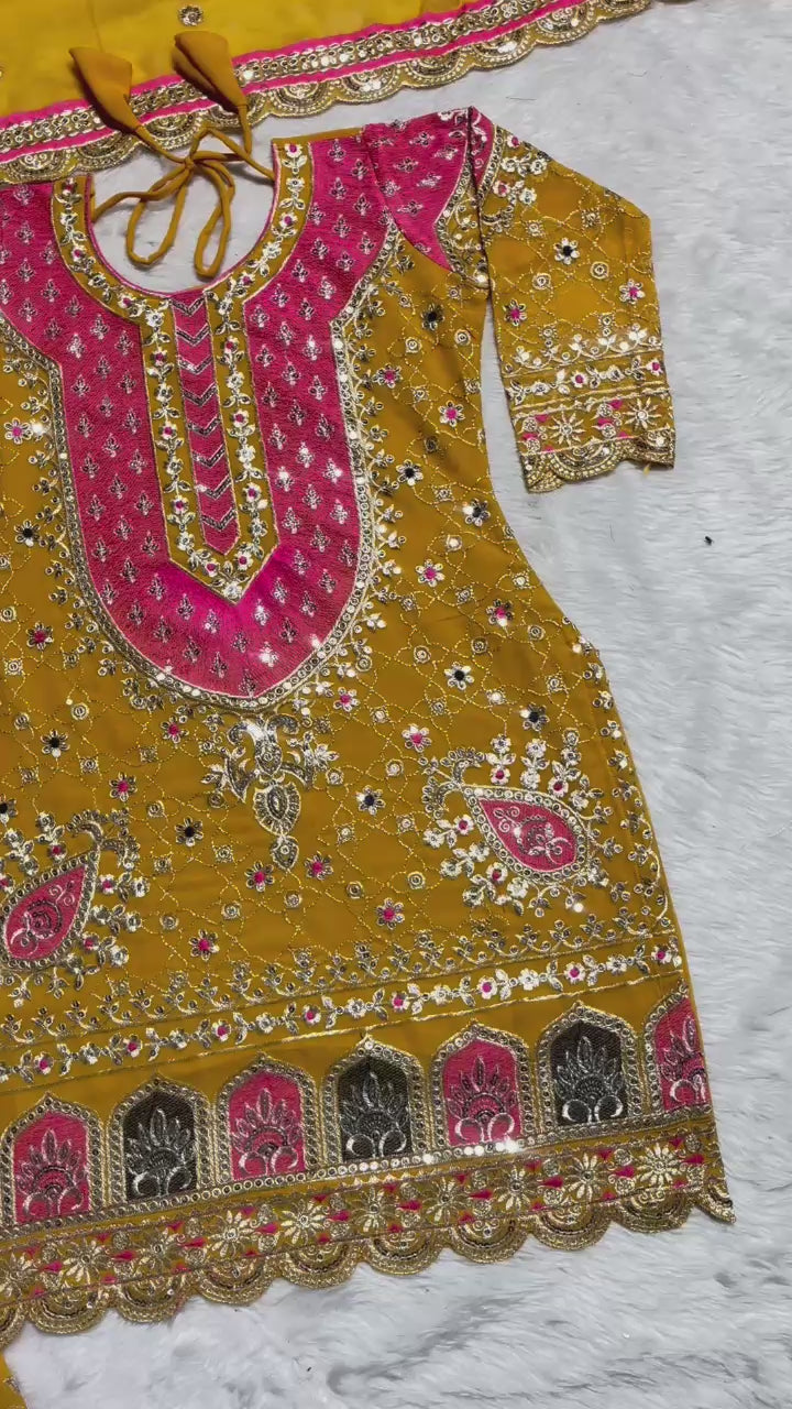 WOMEN'S Georgette Stiched Dhoti-suit @F