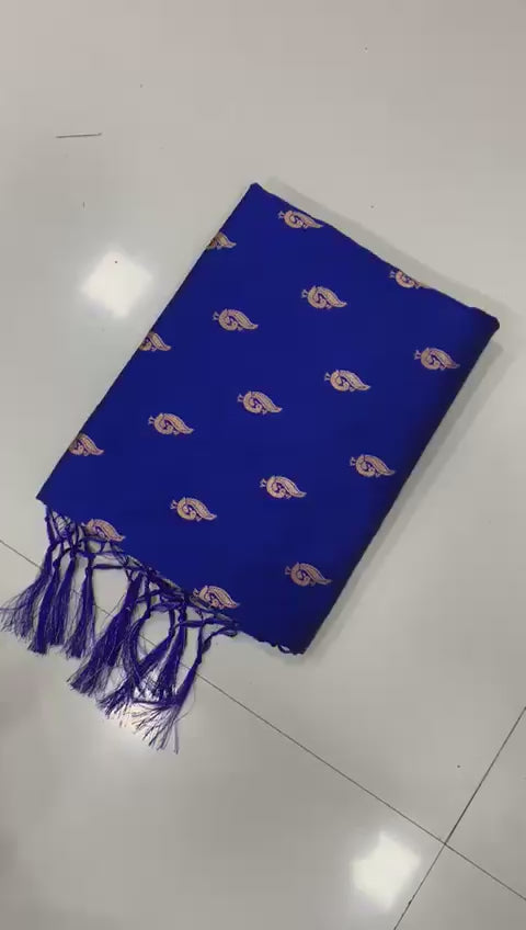 Women's Kanchivaram Paithani Silk Saree With Unstitched Blouse Piece