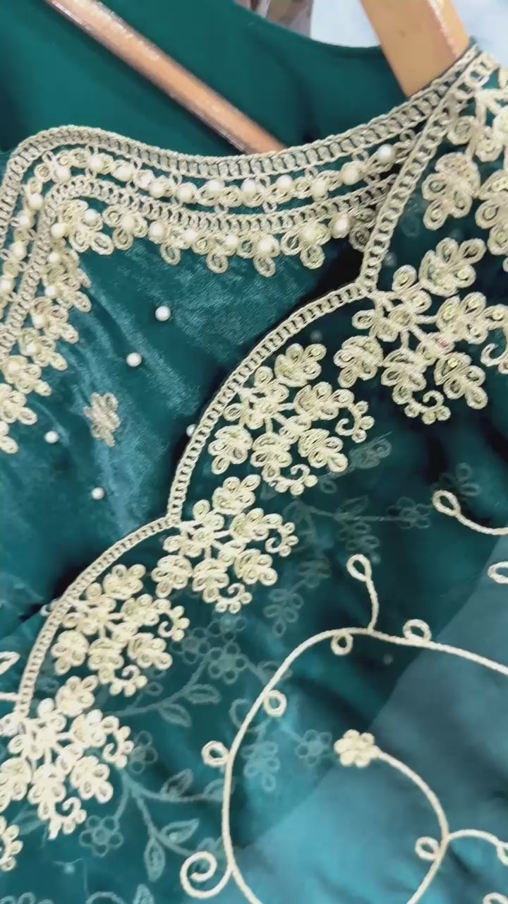 SHAFNUFAB WOMEN'S Art Silk FullStiched