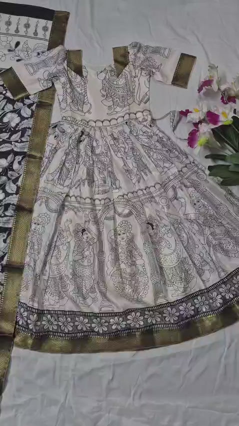 Ritu kalamkari Anarkali Dress