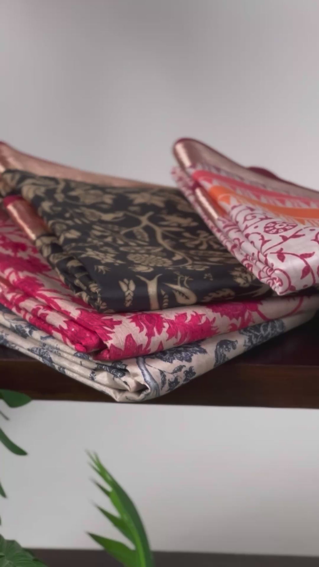 Tasar Silk With Printed Viscose Border Saree