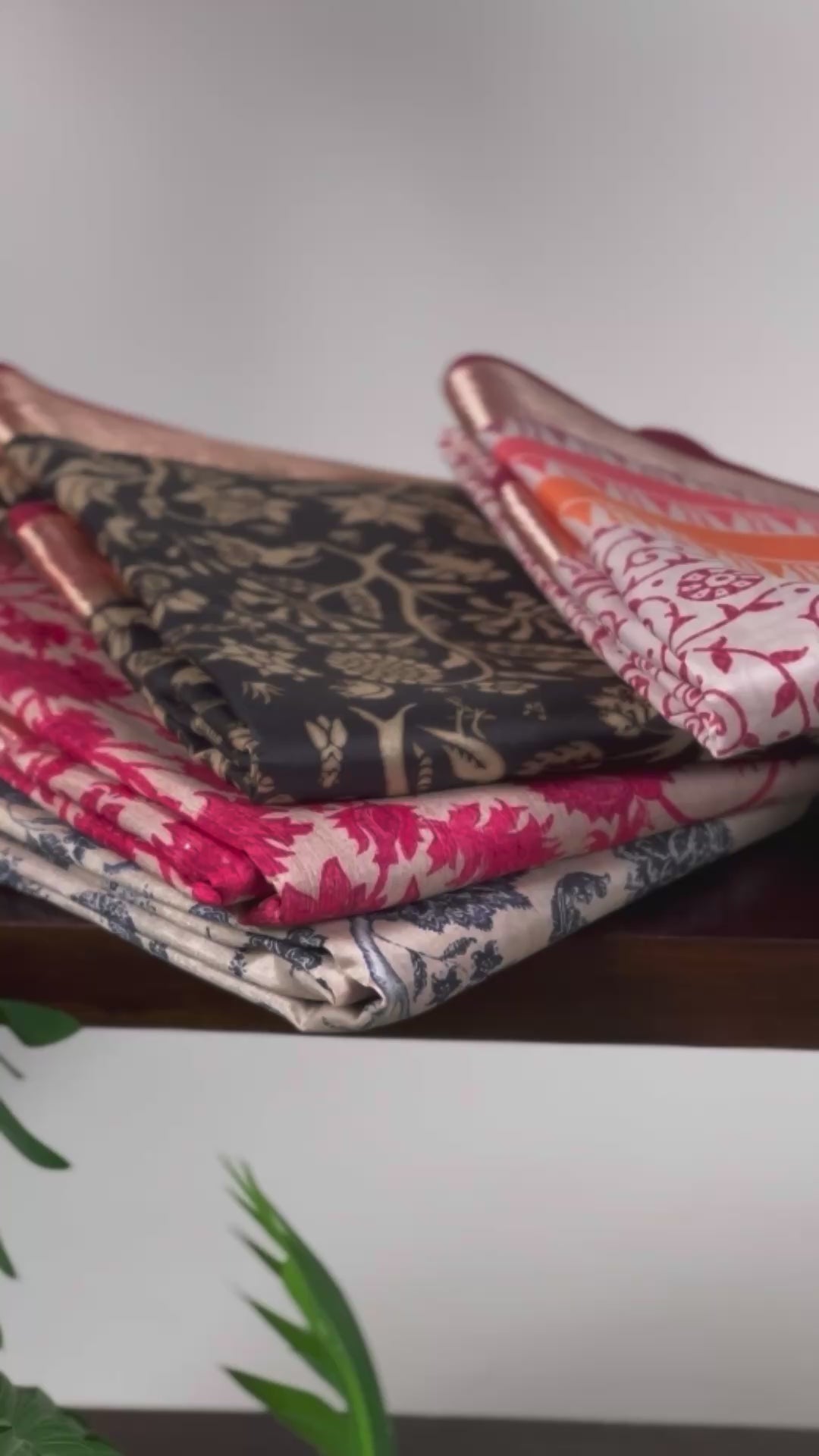 Tasar Silk With Printed Viscose Border Saree