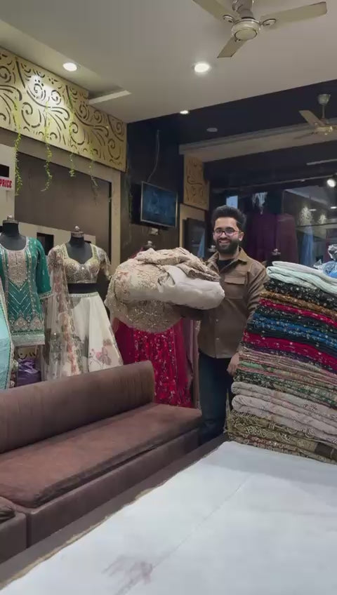 Flared Faux Georgette Lehenga@F