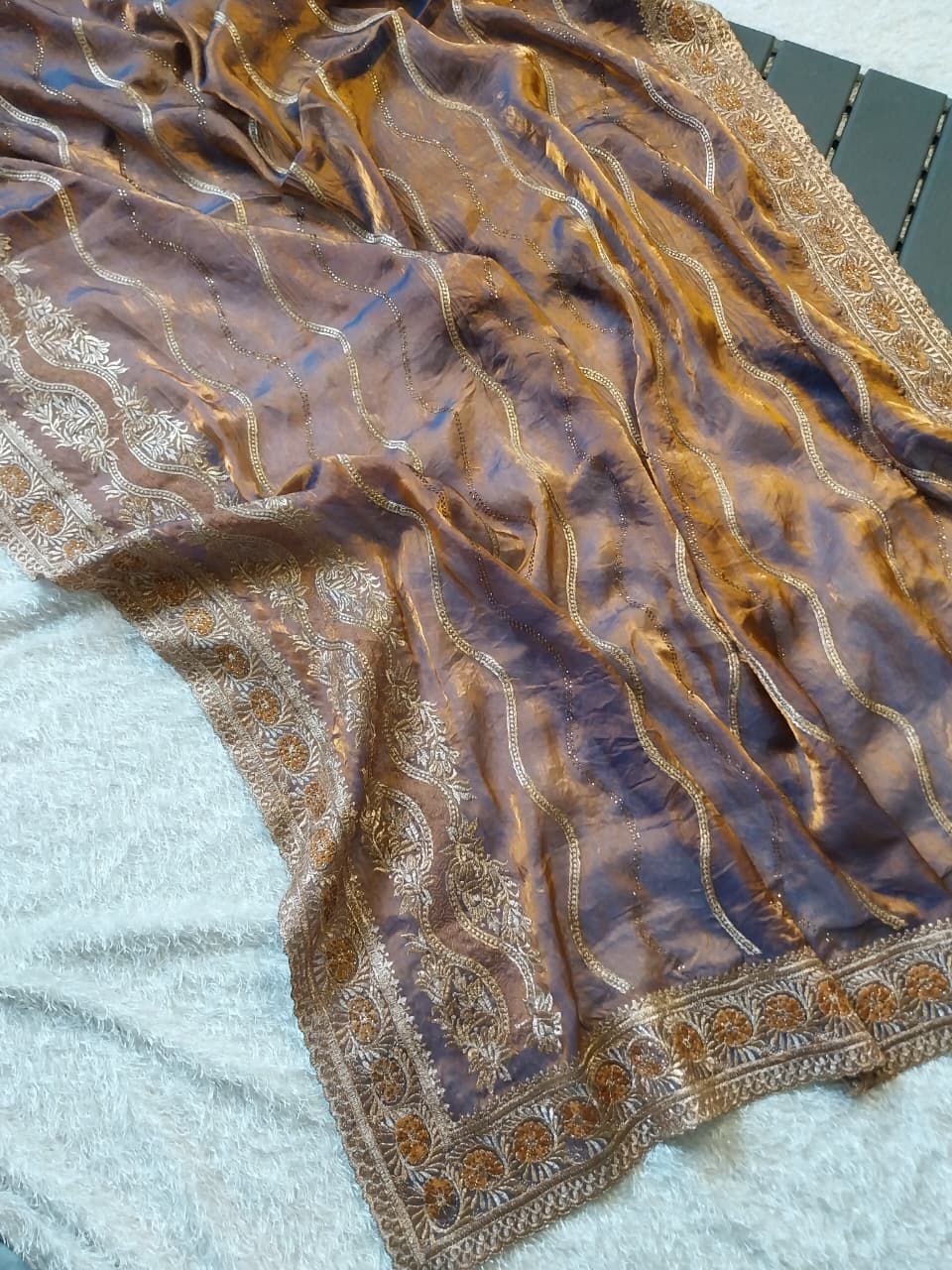 Soft Fandy Satin Saree