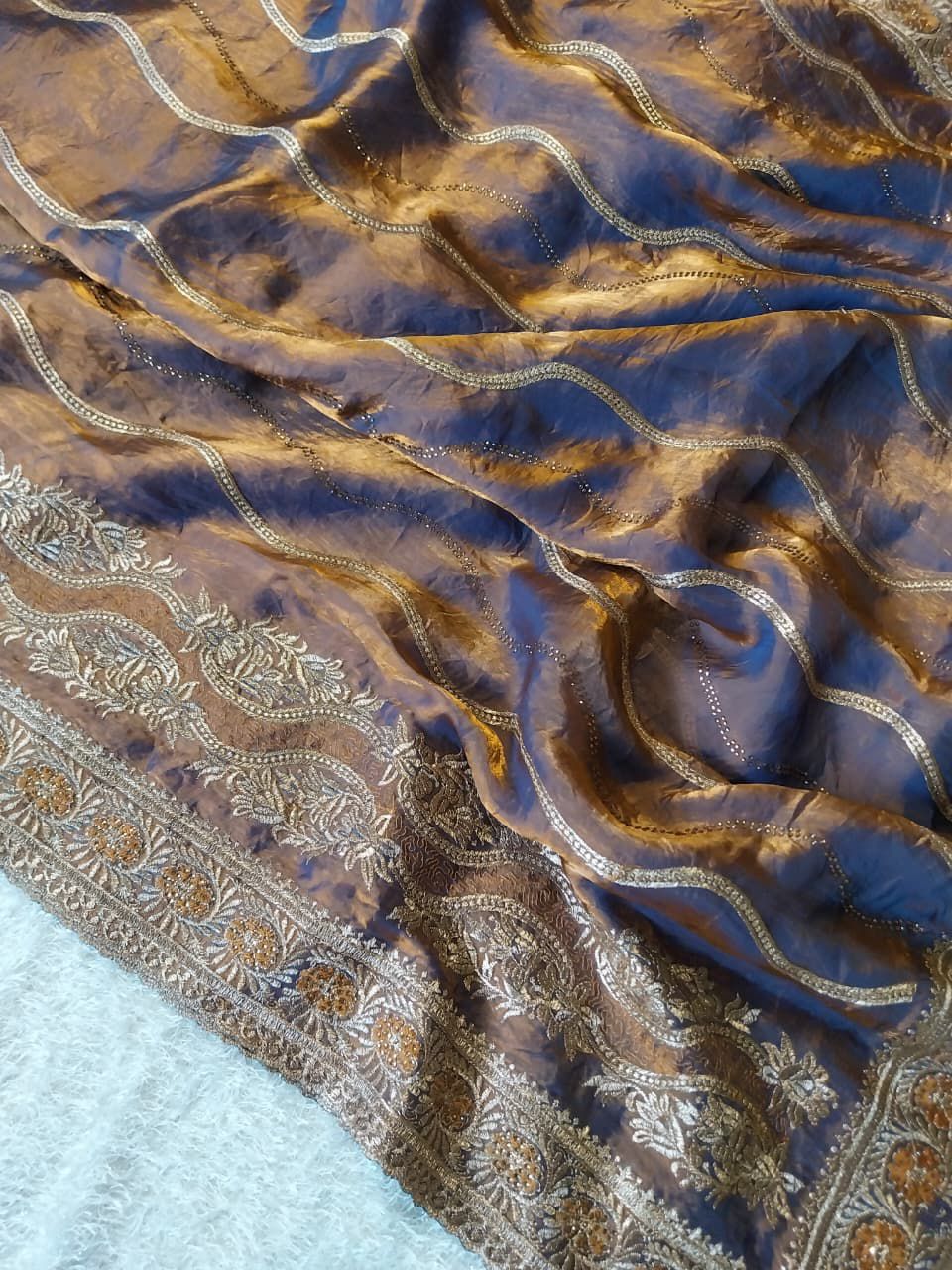 Soft Fandy Satin Saree