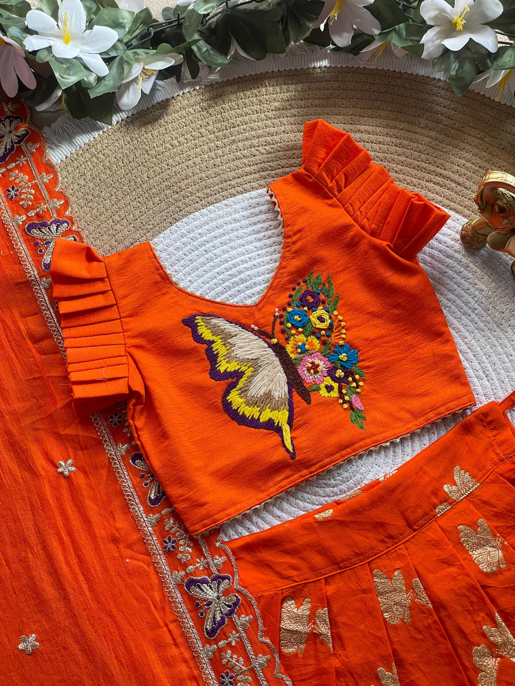 Butterfly Buff Lehengha-Choli &amp; Dupatta