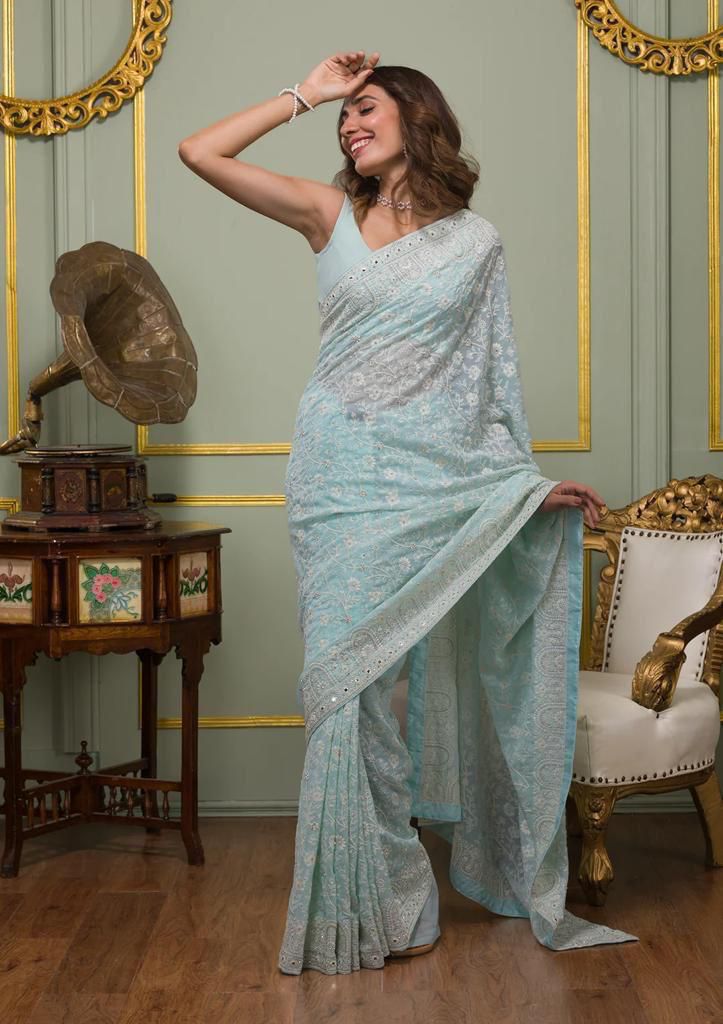 Faux geogert saree
