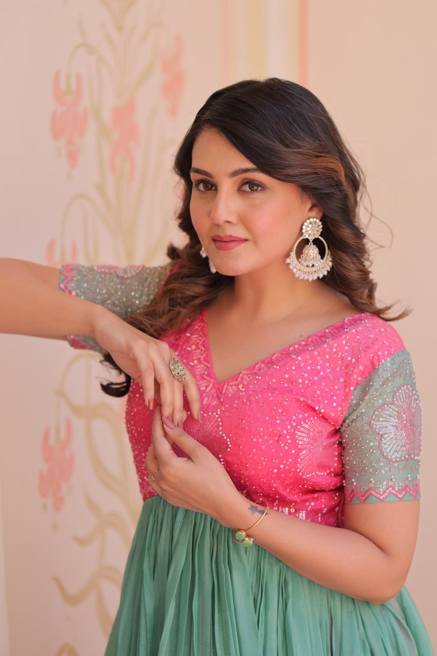 Premium Shades Readymade Gown Designer Look Omegre