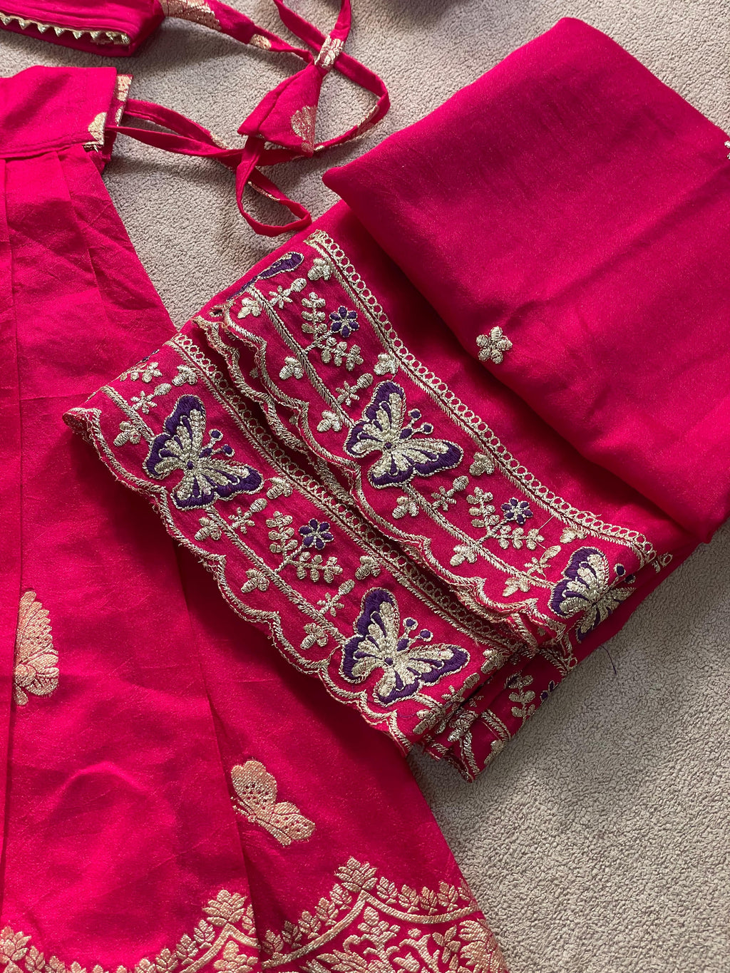 Butterfly Buff Lehengha-Choli &amp; Dupatta