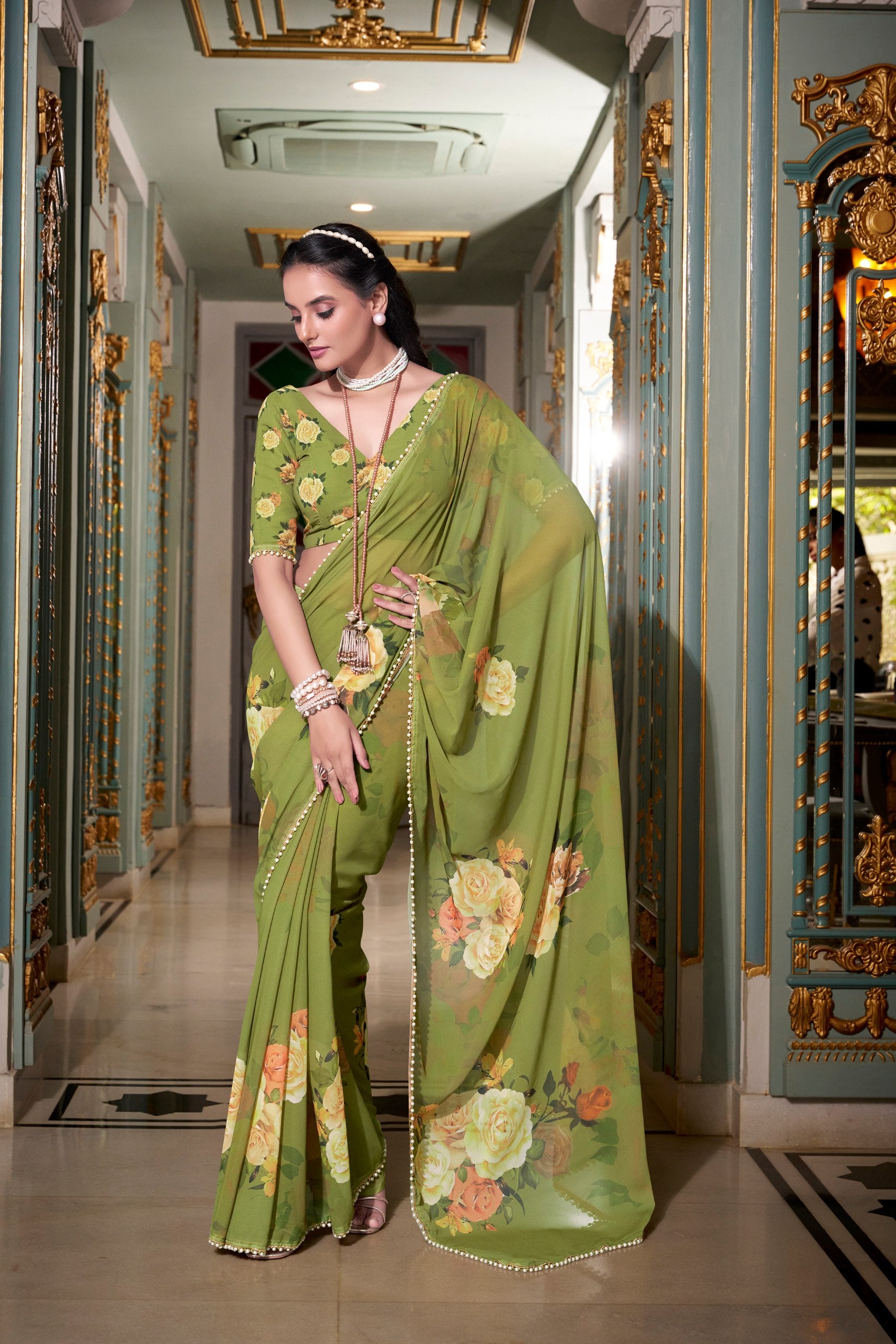 STYLISH NIRZARI GEORGETTE SAREE