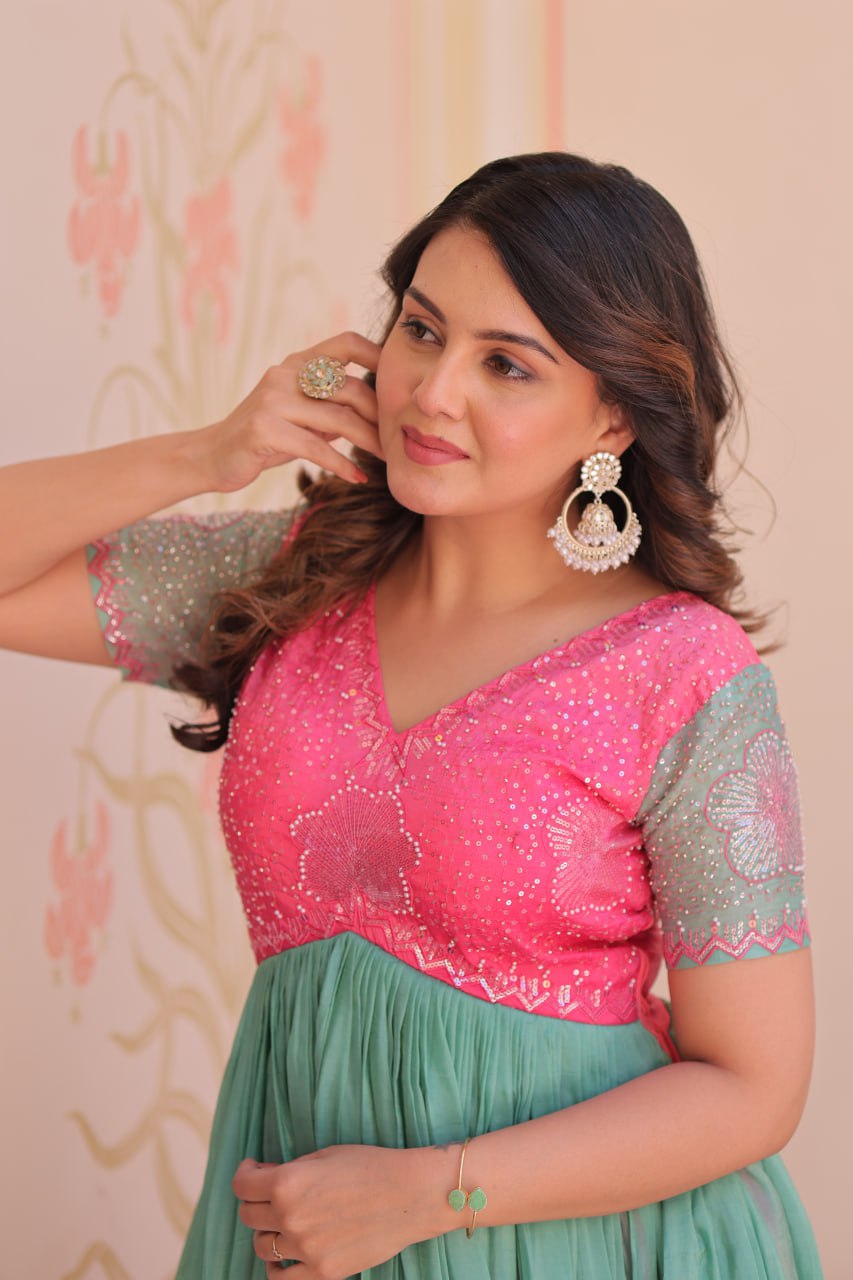 Premium Shades Readymade Gown Designer Look Omegre