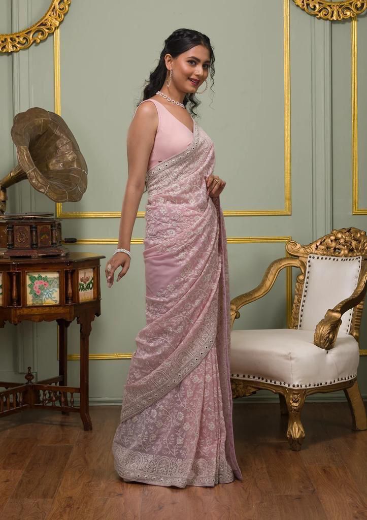 Faux geogert saree