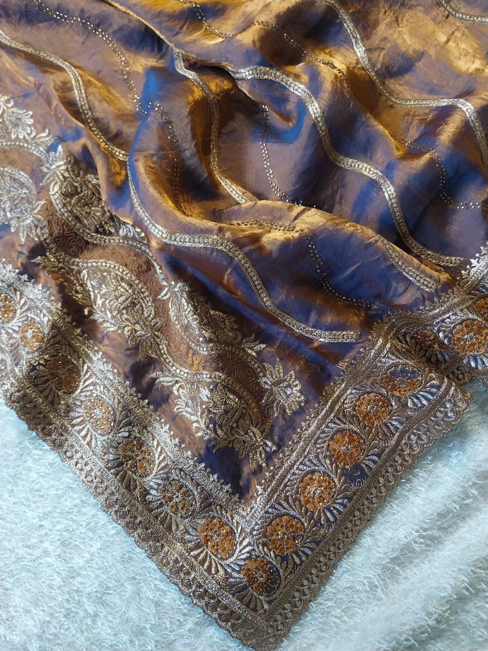 Soft Fandy Satin Saree