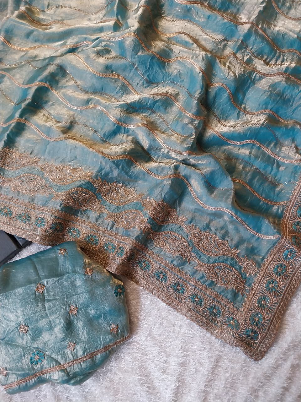 Soft Fandy Satin Saree