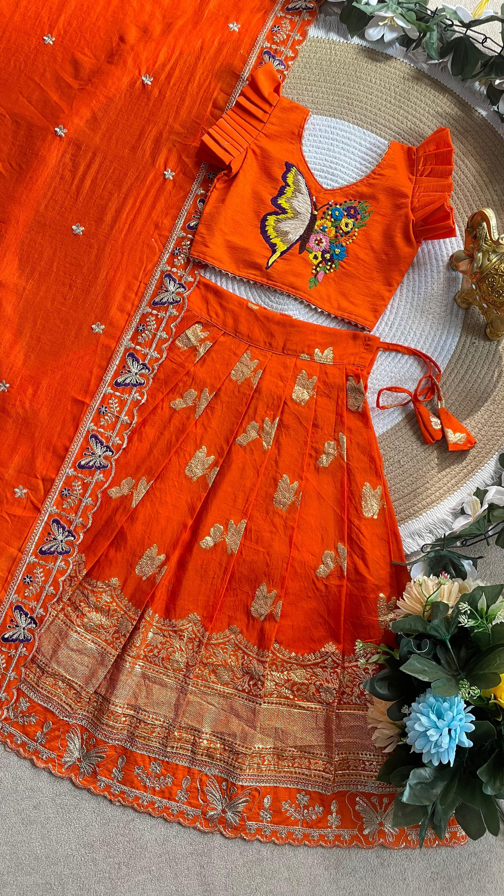 Butterfly Buff Lehengha-Choli &amp; Dupatta