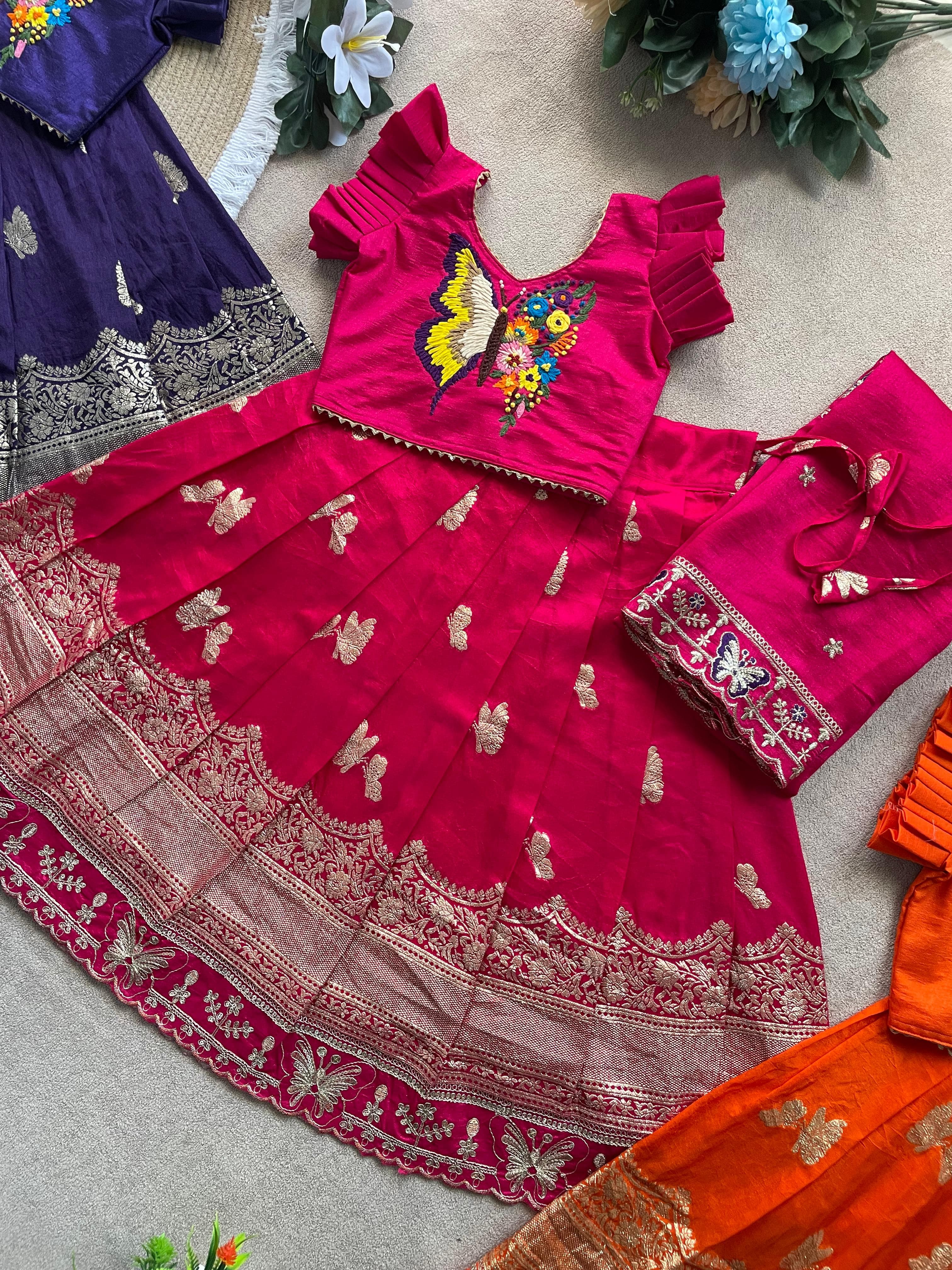 Butterfly Buff Lehengha-Choli &amp; Dupatta