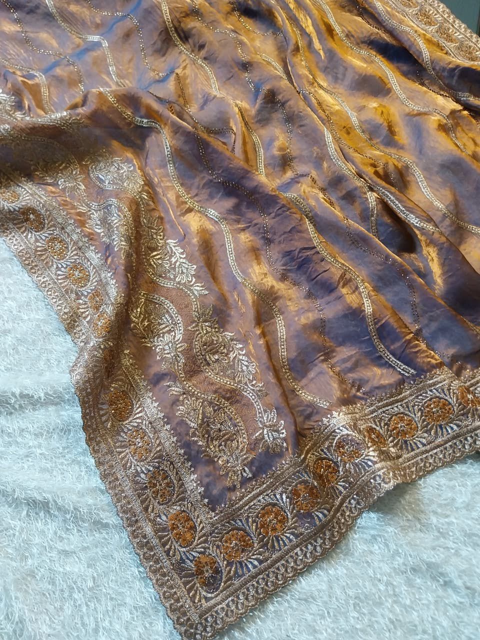 Soft Fandy Satin Saree