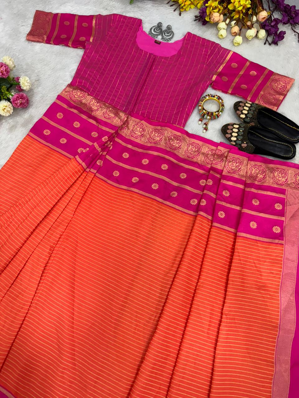 Jequard Zip Nd Go Saree