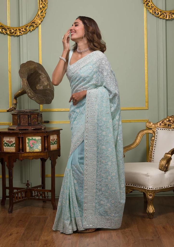 Faux geogert saree