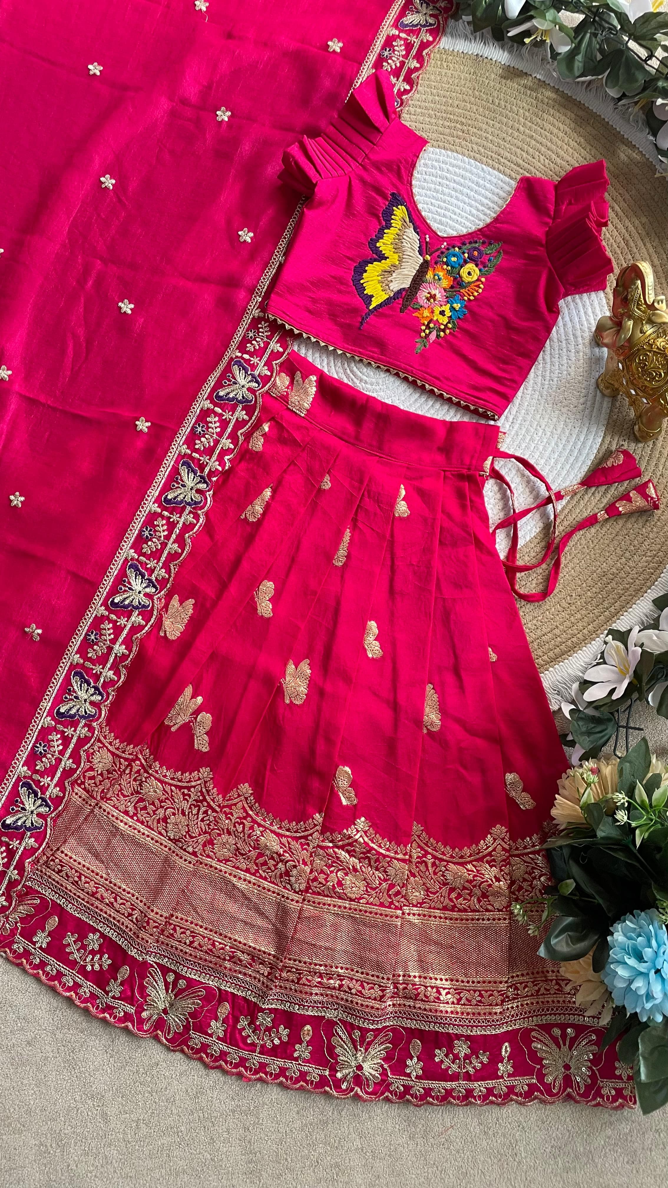 Butterfly Buff Lehengha-Choli &amp; Dupatta