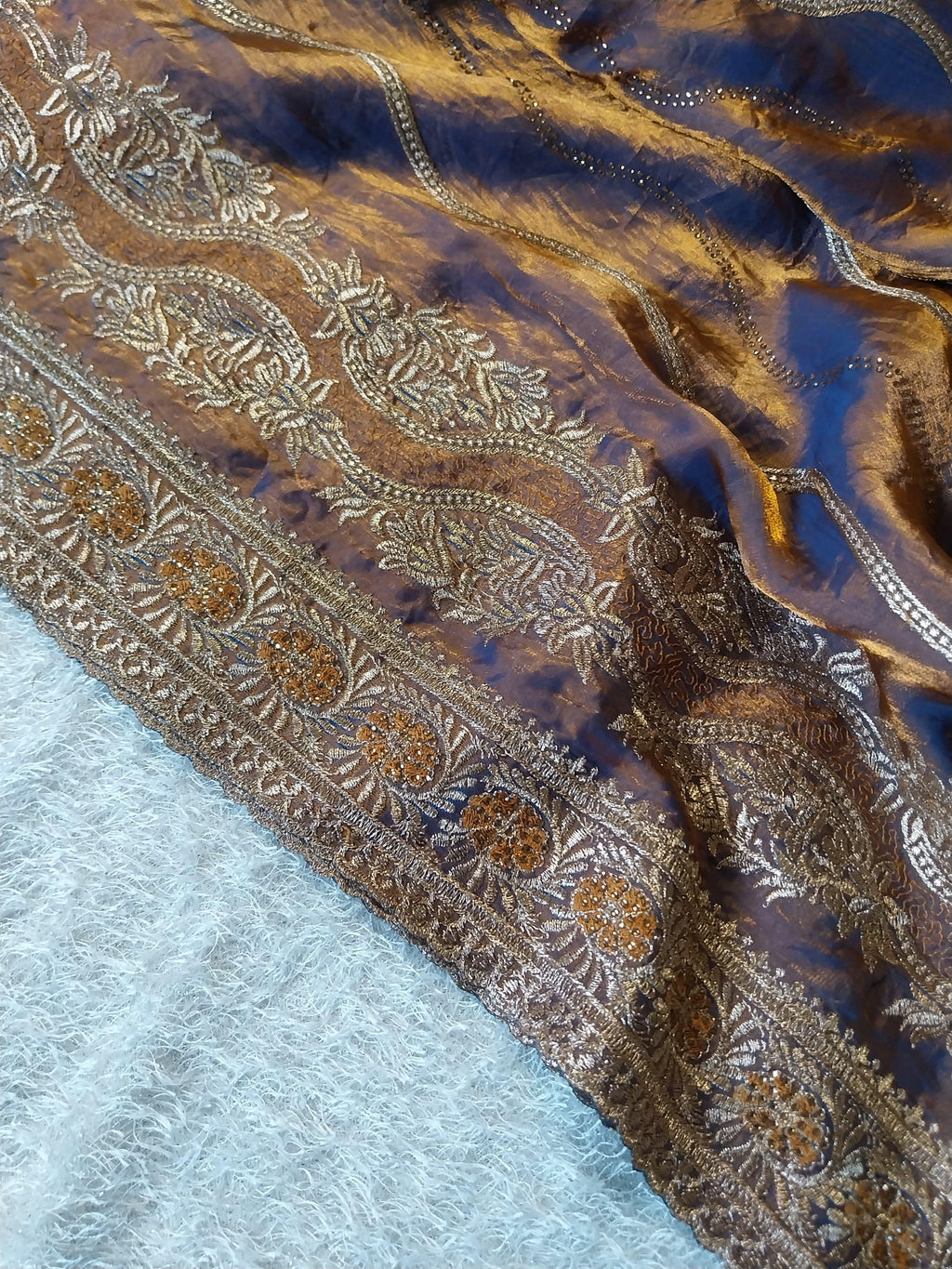 Soft Fandy Satin Saree