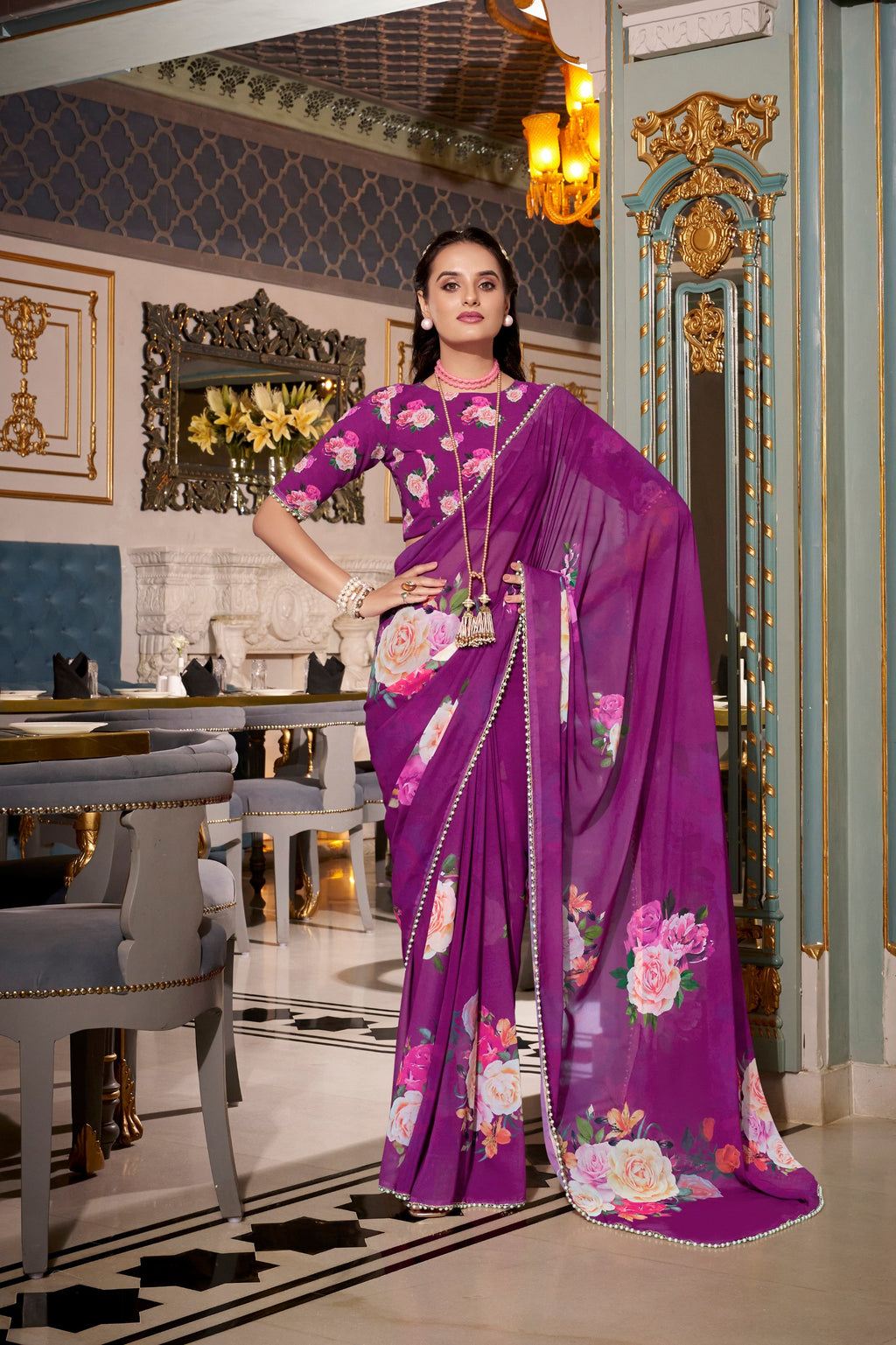 STYLISH NIRZARI GEORGETTE SAREE