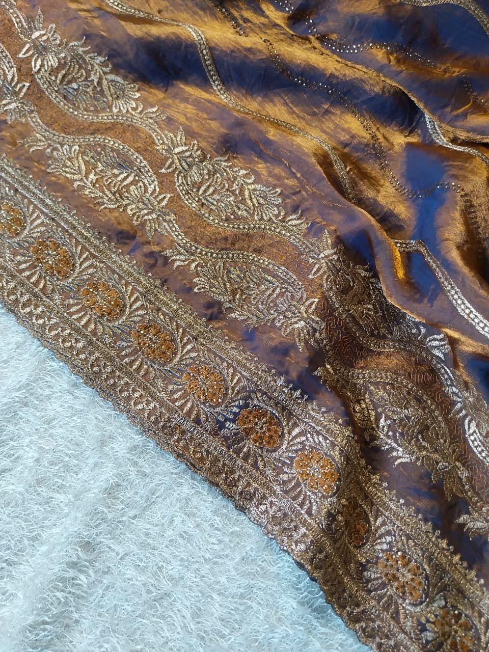 Soft Fandy Satin Saree