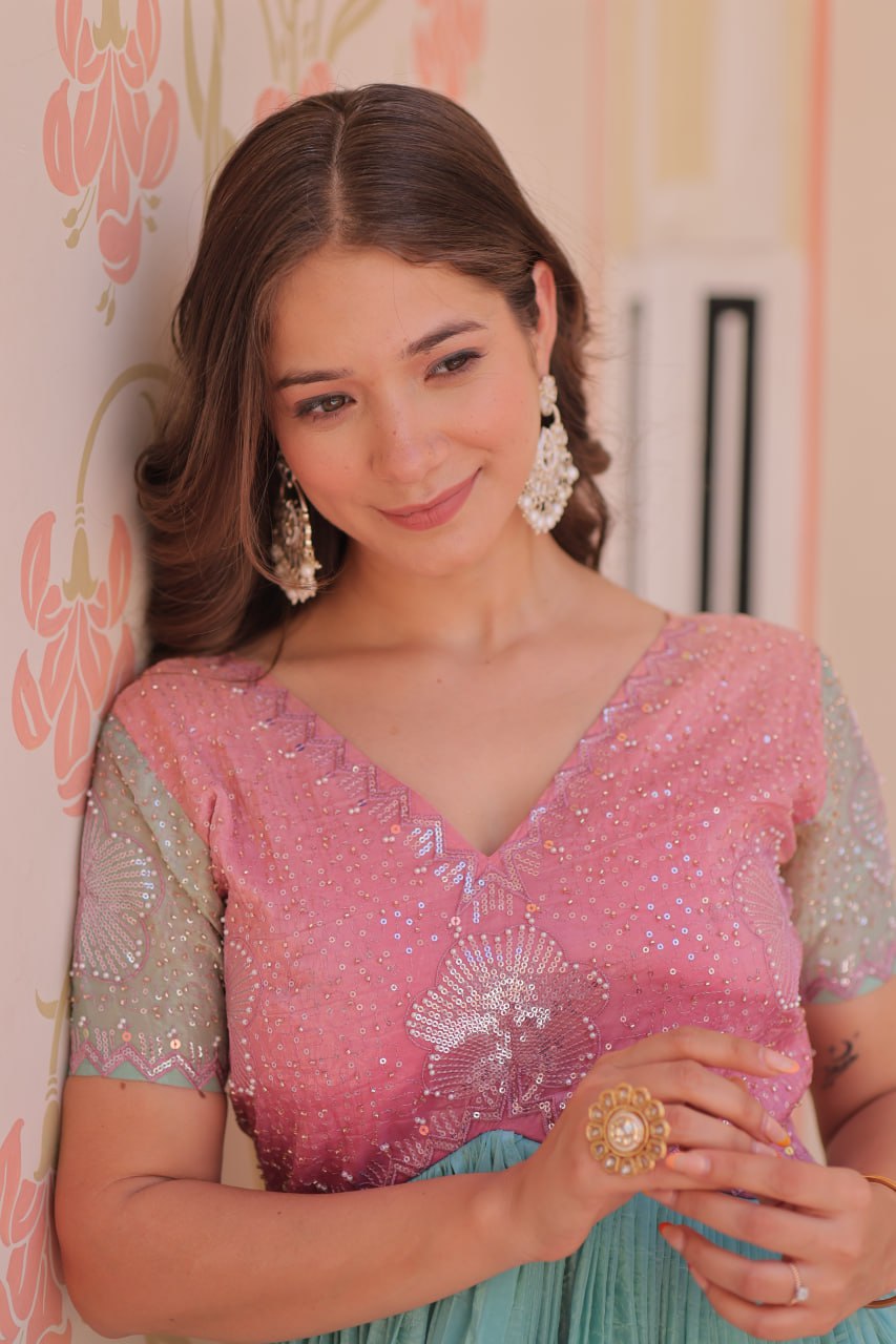 Premium Shades Readymade Gown Designer Look Omegre