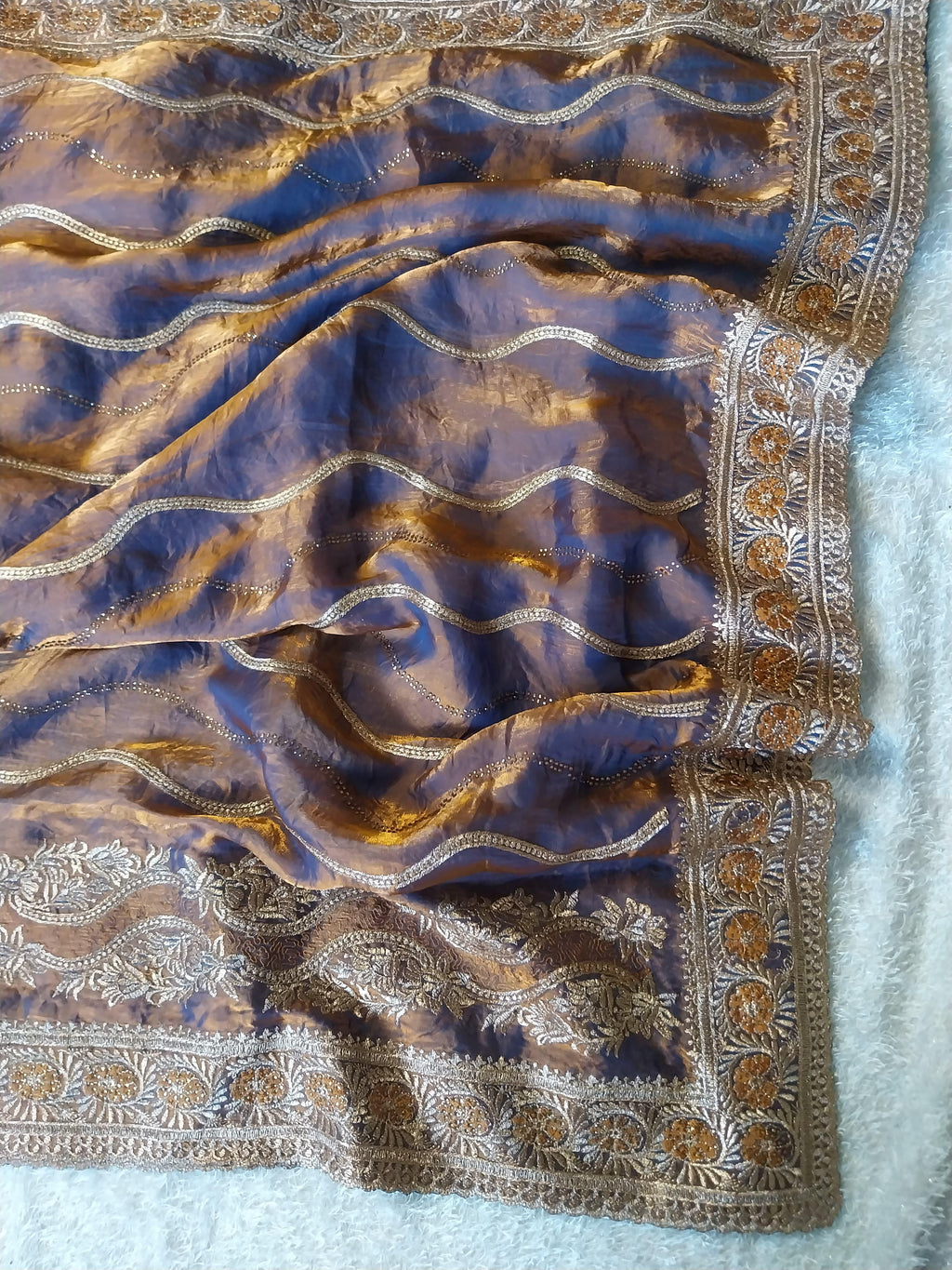 Soft Fandy Satin Saree