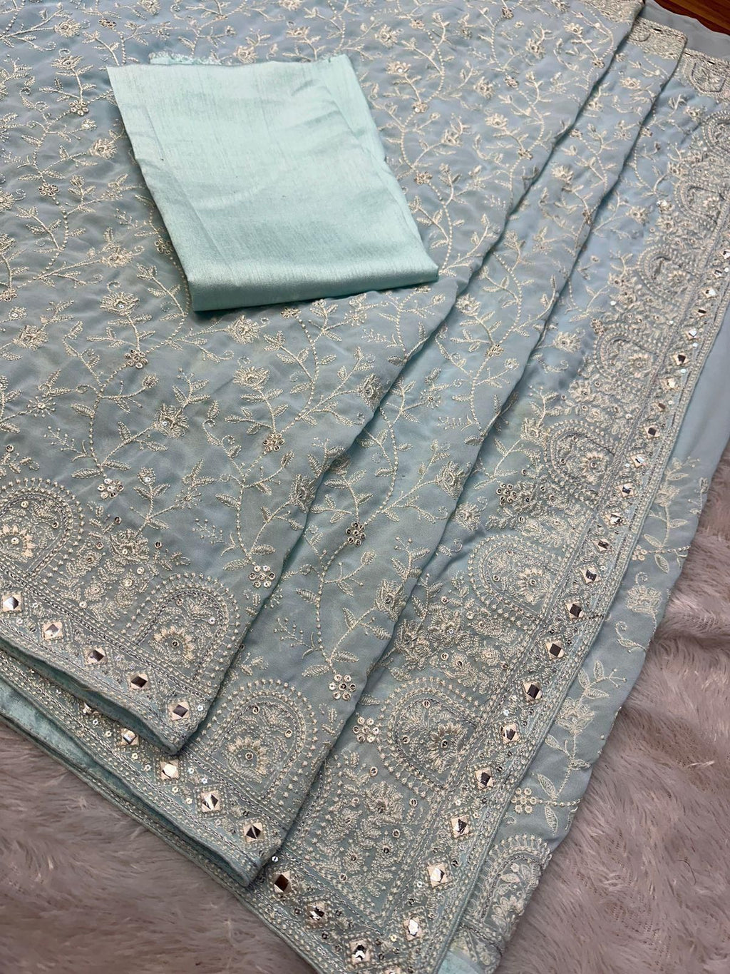 Faux geogert saree