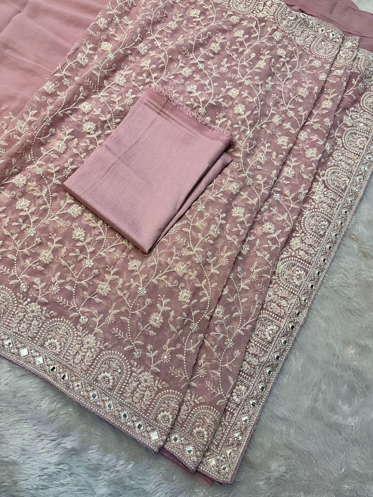 Faux geogert saree