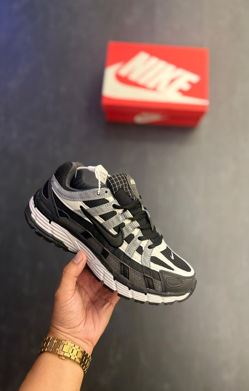 NIKE P-6000 TRAINER GREY BLACK