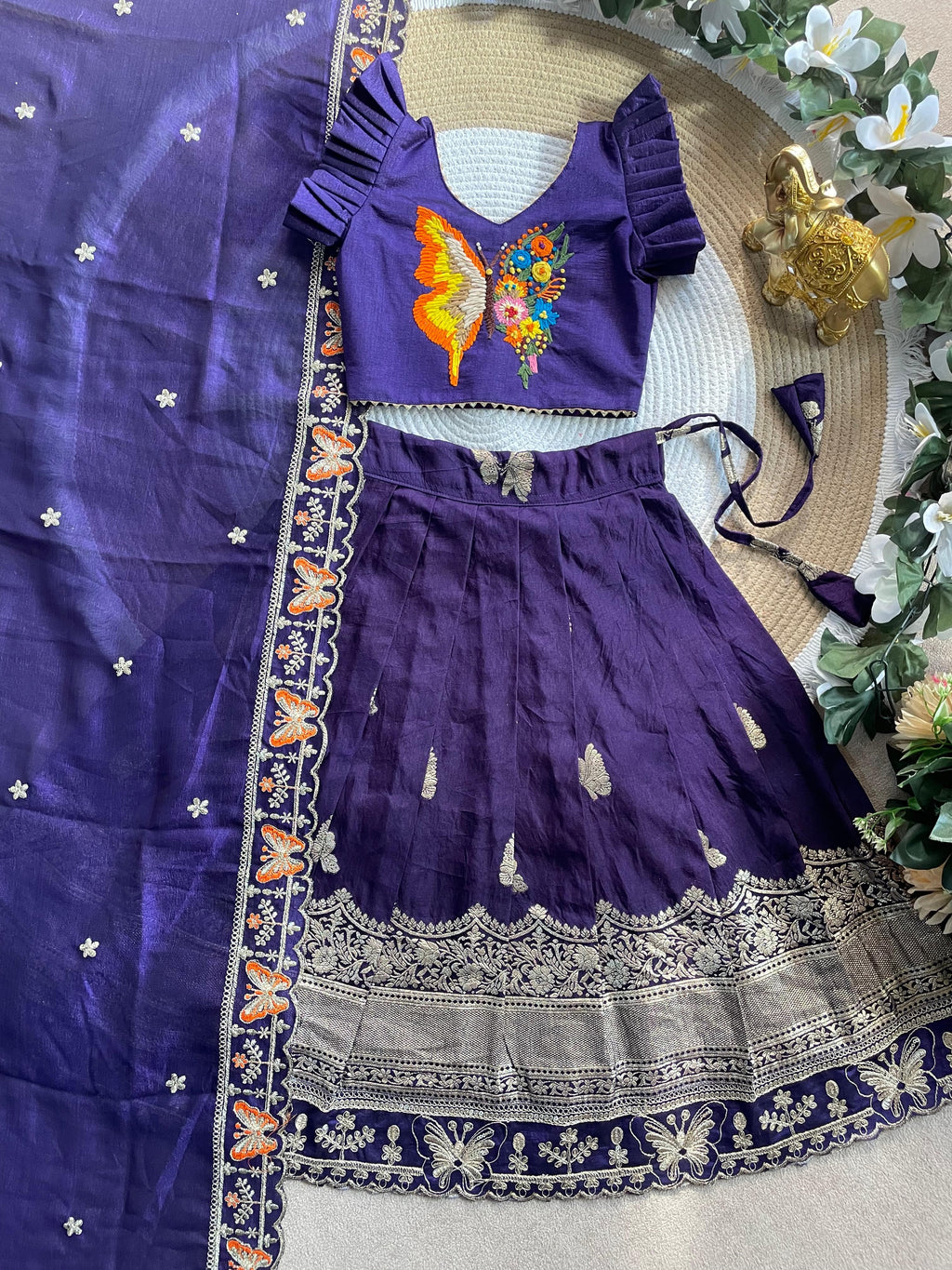 Butterfly Buff Lehengha-Choli &amp; Dupatta